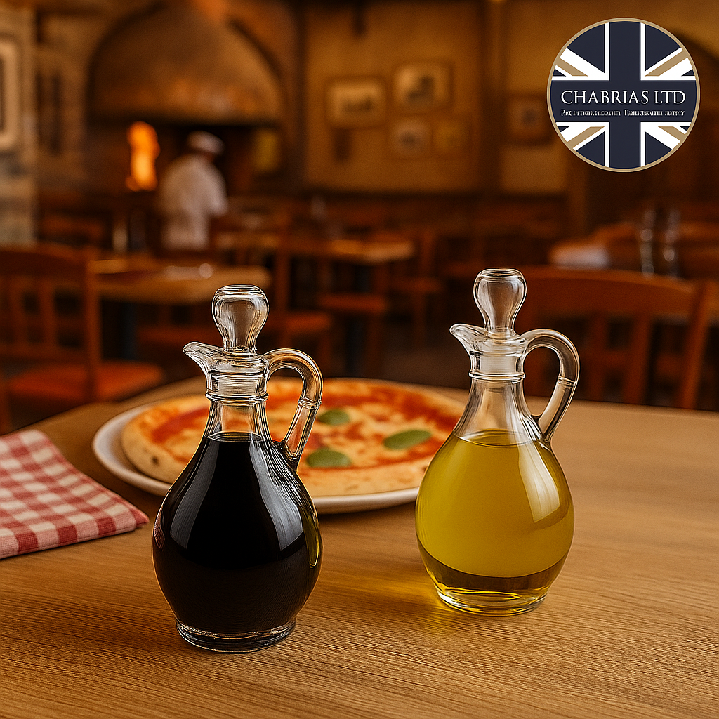 Elegant Glass Cruet Bottle, 10oz - Premium Glassware from Chabrias Ltd - Just £9.99! Shop now at Chabrias Ltd
