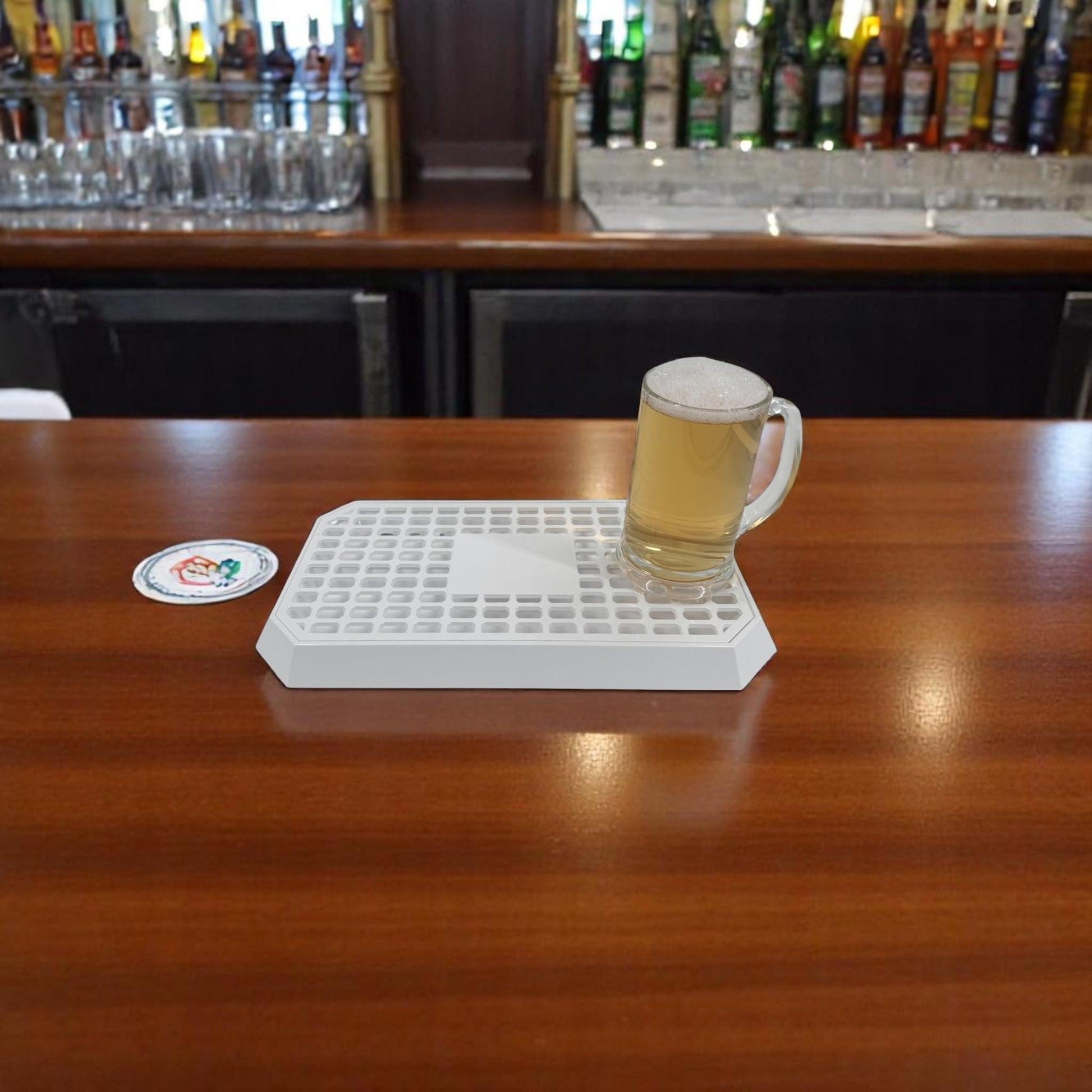 Uni Bar Plastic Drip Tray with Removable Grill, White - Premium BISS from Chabrias Ltd - Just £11.99! Shop now at Chabrias Ltd