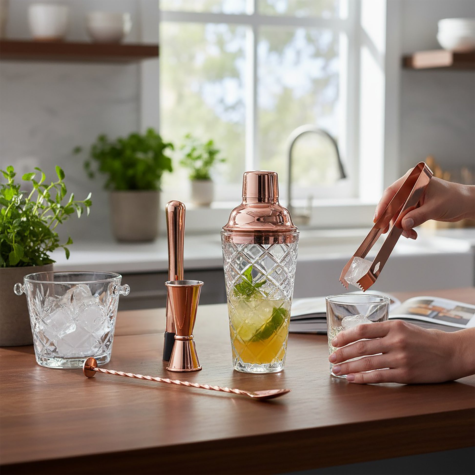 Luxury 5-Piece Copper Cocktail Kit  Bartender Set with Shaker, Jigger, Spoon, Muddler & Gift Box - Premium Bar Accessories from Chabrias Ltd - Just £21.99! Shop now at Chabrias Ltd