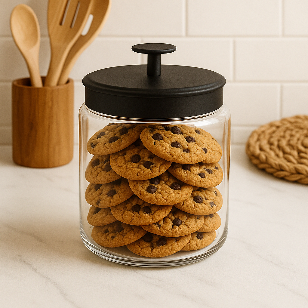 Montana Glass Jar with Matte Black Sealed Lid, 96oz - Premium Home from Chabrias Ltd - Just £28.99! Shop now at Chabrias Ltd