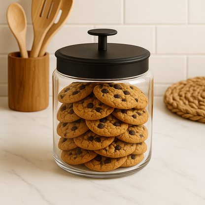Montana Glass Jar with Matte Black Sealed Lid, 96oz - Premium Home from Chabrias Ltd - Just £28.99! Shop now at Chabrias Ltd