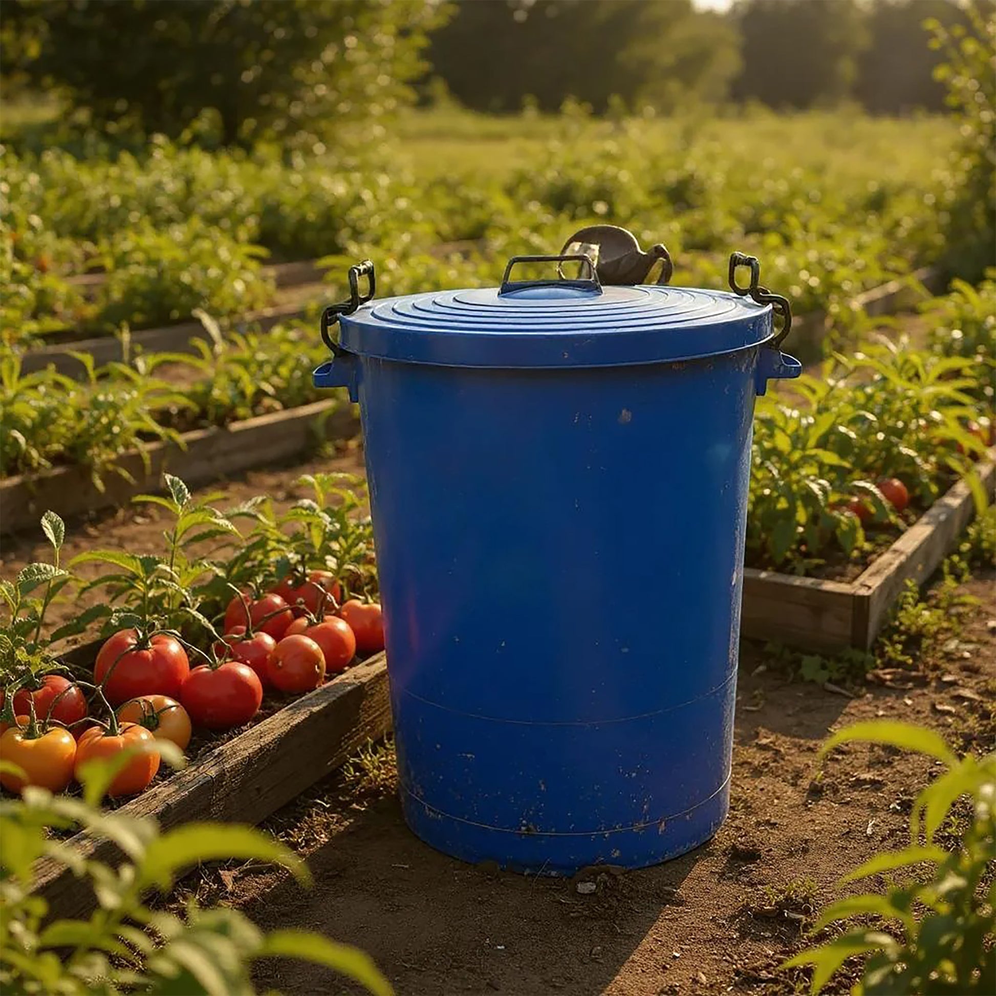 Heavy Duty Plastic Bin, With Locking Clip Lid, Blue, 110L - Premium Bins from Chabrias Ltd - Just £34.99! Shop now at Chabrias Ltd