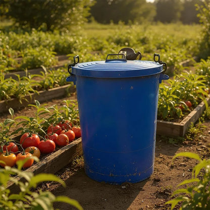 Heavy Duty Plastic Bin, With Locking Clip Lid, Blue, 110L - Premium Bins from Chabrias Ltd - Just £34.99! Shop now at Chabrias Ltd