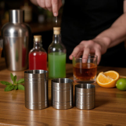 Stainless Steel Thimble Measure 25ml, 35ml, 50ml, Drinks Measure, Government Stamped - Premium Kitchen from Chabrias Ltd - Just £9.99! Shop now at Chabrias Ltd