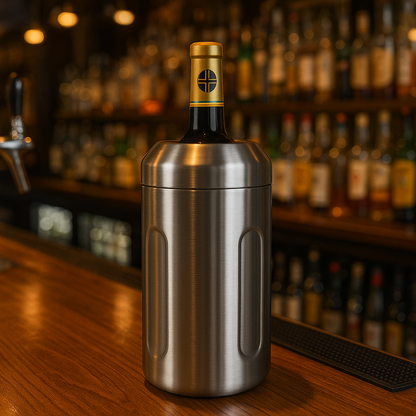 Chabrias Ltd Premium Iceless Wine Cooler | Keeps Wine Cold Up to 6 Hours | New Wine Accessory | Fits Champagne Bottles | Perfect Gift for Wine Lovers - Premium Kitchen from Chabrias Ltd - Just £22.99! Shop now at Chabrias Ltd