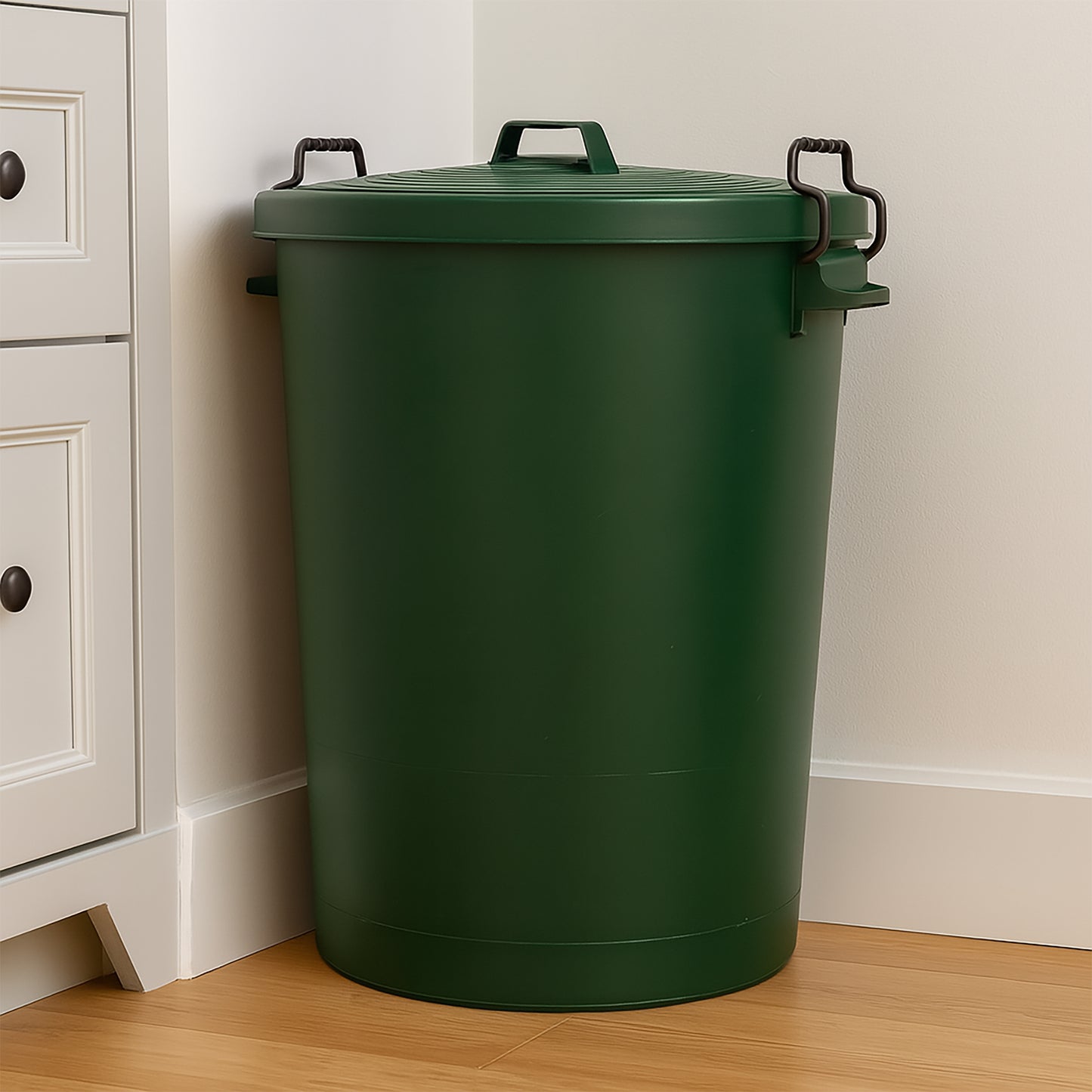 Heavy Duty Plastic Bin, With Locking Clip Lid, Green, 110L - Premium Bins from Chabrias Ltd - Just £34.99! Shop now at Chabrias Ltd