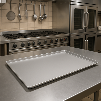 Professional Aluminium Thin Baking Tray, 318 X 216 X 19 mm - Premium Kitchen from Chabrias Ltd - Just £8.99! Shop now at Chabrias Ltd