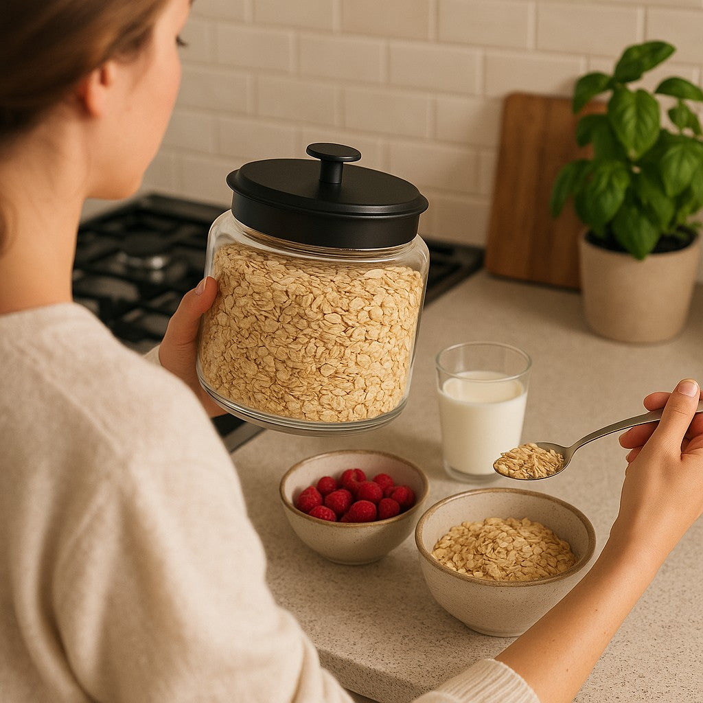 Montana Jar with Black Metal Lid, 1.5 Gallon - Premium Home from Chabrias Ltd - Just £29.99! Shop now at Chabrias Ltd