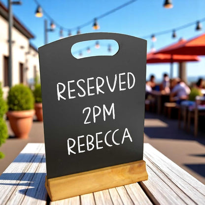 Chabrias Ltd Handheld Table Top Pub Resturant Blackboard Chalkboard with Plinth - Premium  from Chabrias Ltd - Just £9.49! Shop now at Chabrias Ltd