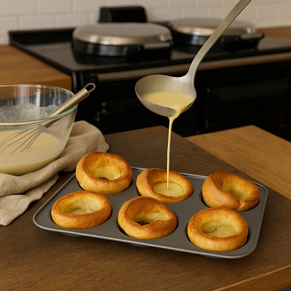 Non-Stick Yorkshire Pudding Oven Tray, Large 6 Cup (2 piece) - Premium Kitchen from Chabrias Ltd - Just £15.99! Shop now at Chabrias Ltd