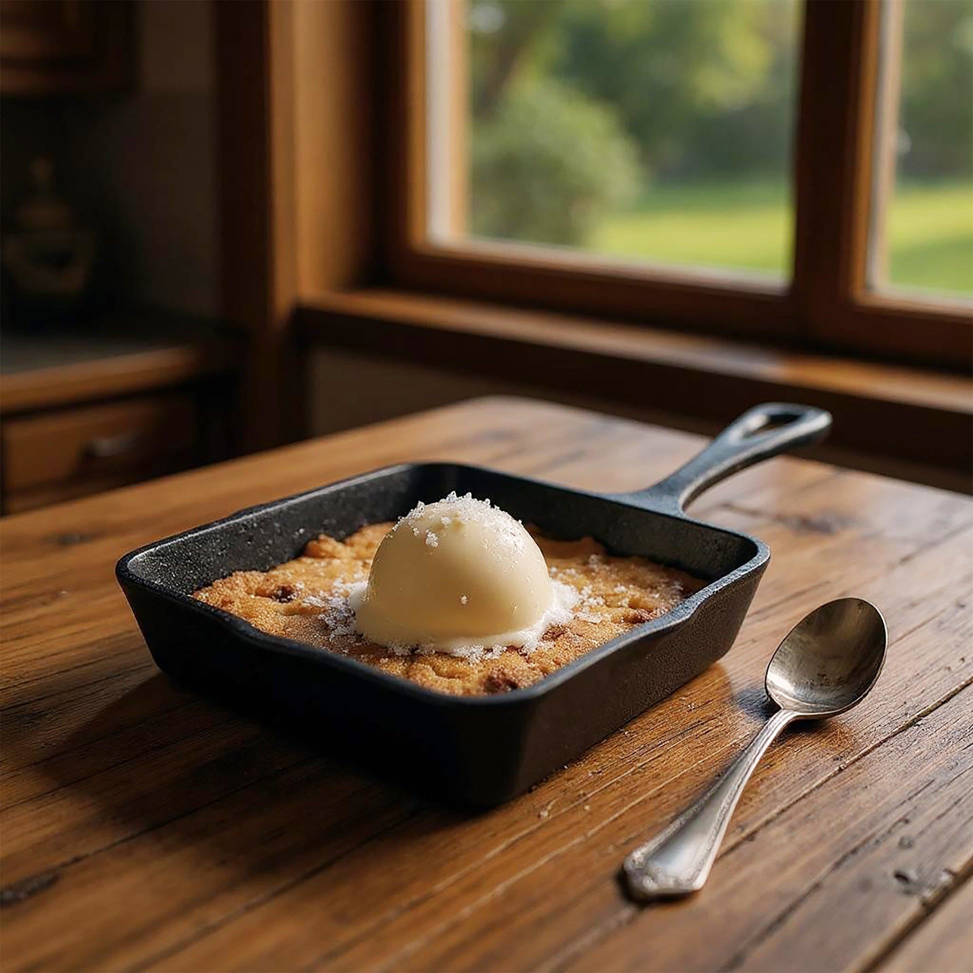 Pro Cast Iron Skillet Square Pan – 14cm x 14cm - Premium Home from Chabrias Ltd - Just £9.99! Shop now at Chabrias Ltd