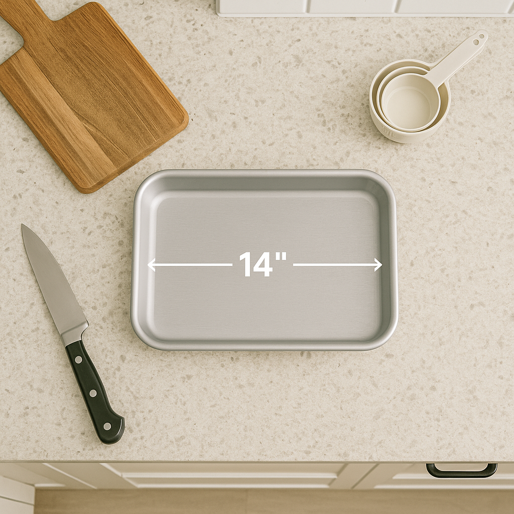 Professional Aluminium Baking Dish, 14" - Premium Home from Samuel Groves - Just £16.99! Shop now at Chabrias Ltd