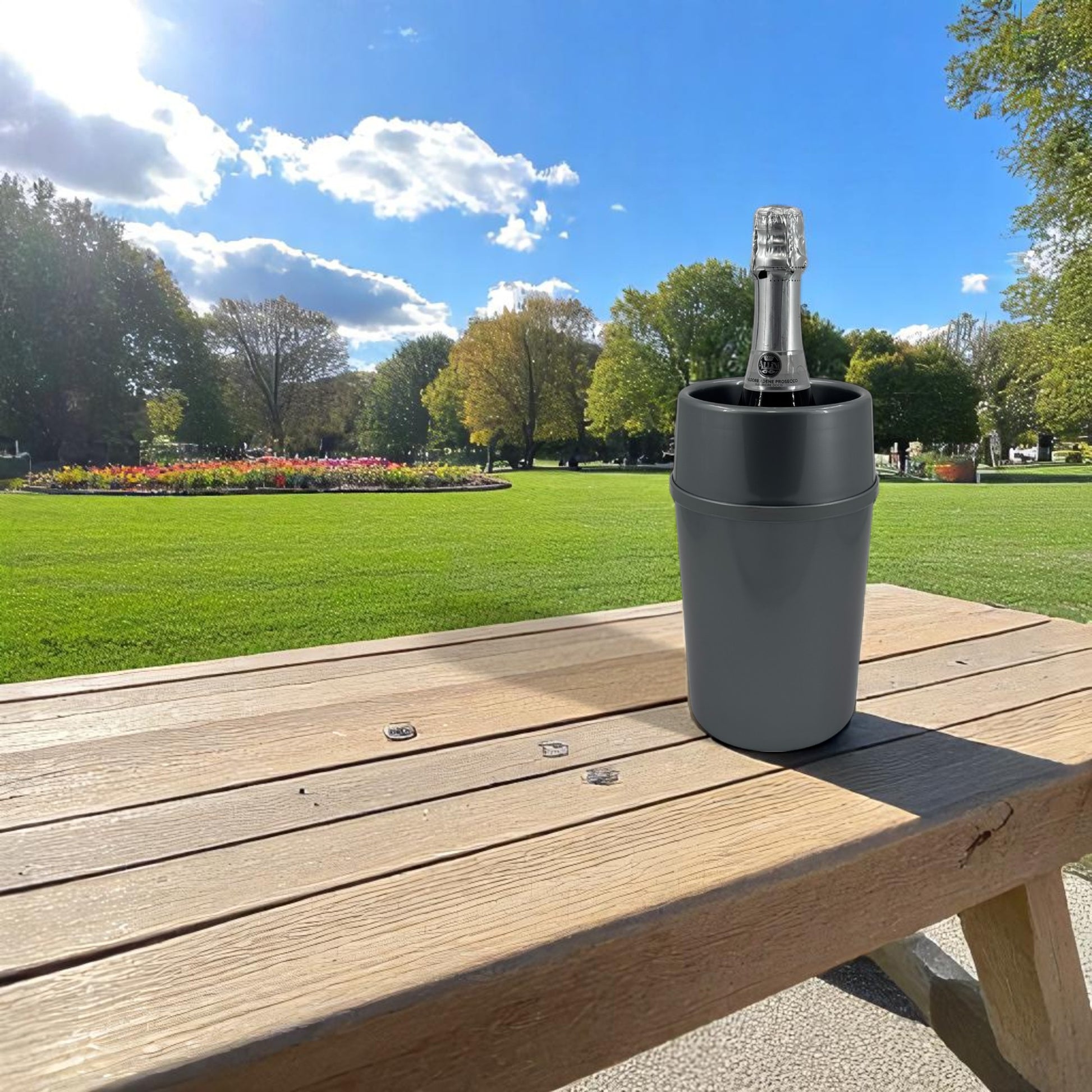 Plastic Wine Cooler, Silver - Premium Kitchen from Chabrias Ltd - Just £9.49! Shop now at Chabrias Ltd