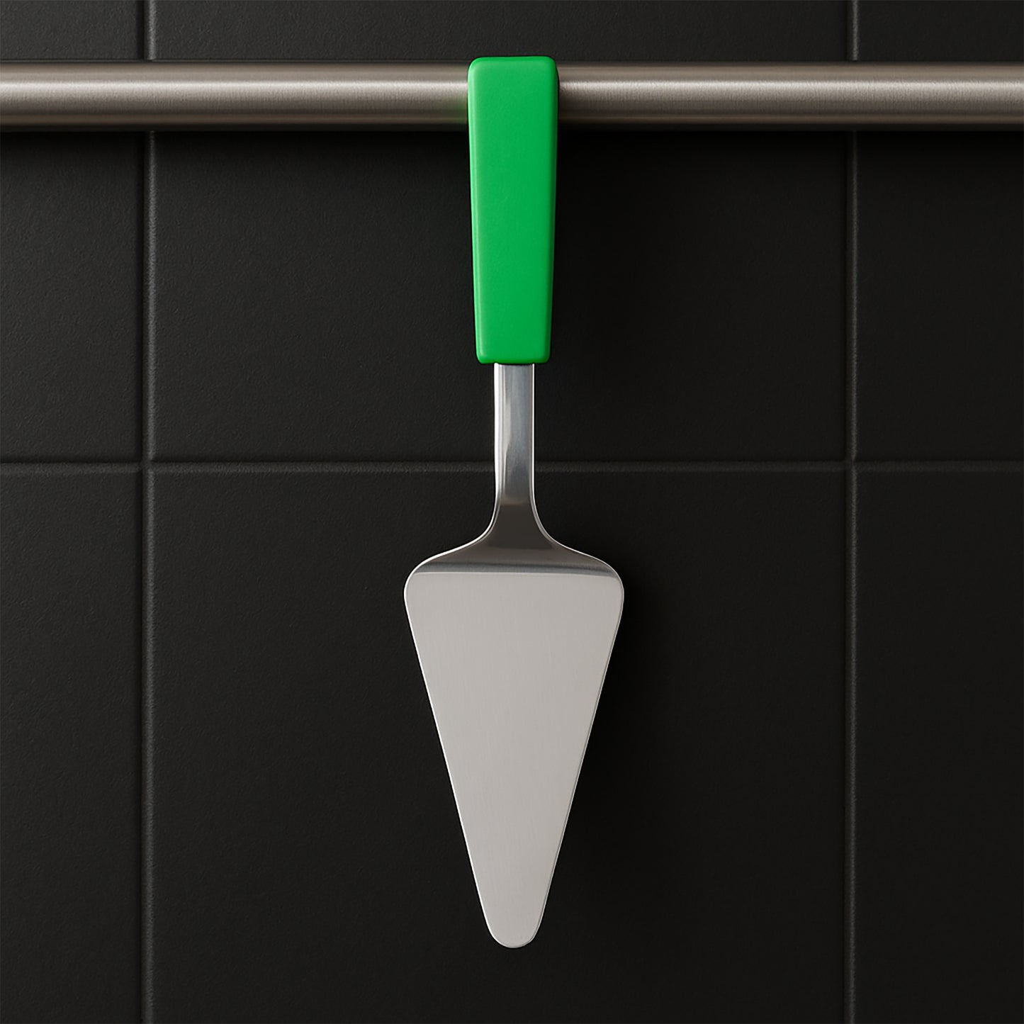 Le Buffet Cake & Pie Server – Stainless Steel with Heat-Resistant Handle (Green) - Premium Kitchen from Chabrias Ltd - Just £7.99! Shop now at Chabrias Ltd
