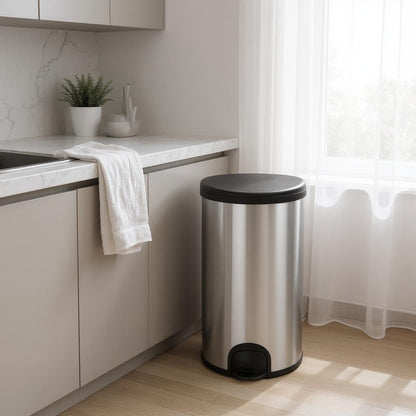 Luxury Hygienic Toe Touch, Stainless Steel Pedal Bin, 50L - Premium BISS from Chabrias Ltd - Just £59.99! Shop now at Chabrias Ltd