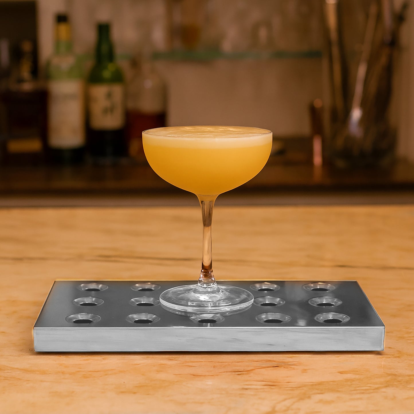 Polished Bar Drip Tray Rectangular Spill Tray for Home Bars, Pubs & Drink Stations - Premium Home from Chabrias Ltd - Just £29.99! Shop now at Chabrias Ltd