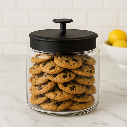 Montana Glass Jar with Matte Black Sealed Lid, 96oz - Premium Home from Chabrias Ltd - Just £28.99! Shop now at Chabrias Ltd