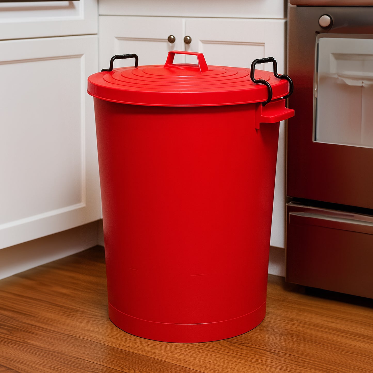 Heavy Duty Plastic Bin, With Locking Clip Lid, Red, 110L - Premium Bins from Chabrias Ltd - Just £34.99! Shop now at Chabrias Ltd