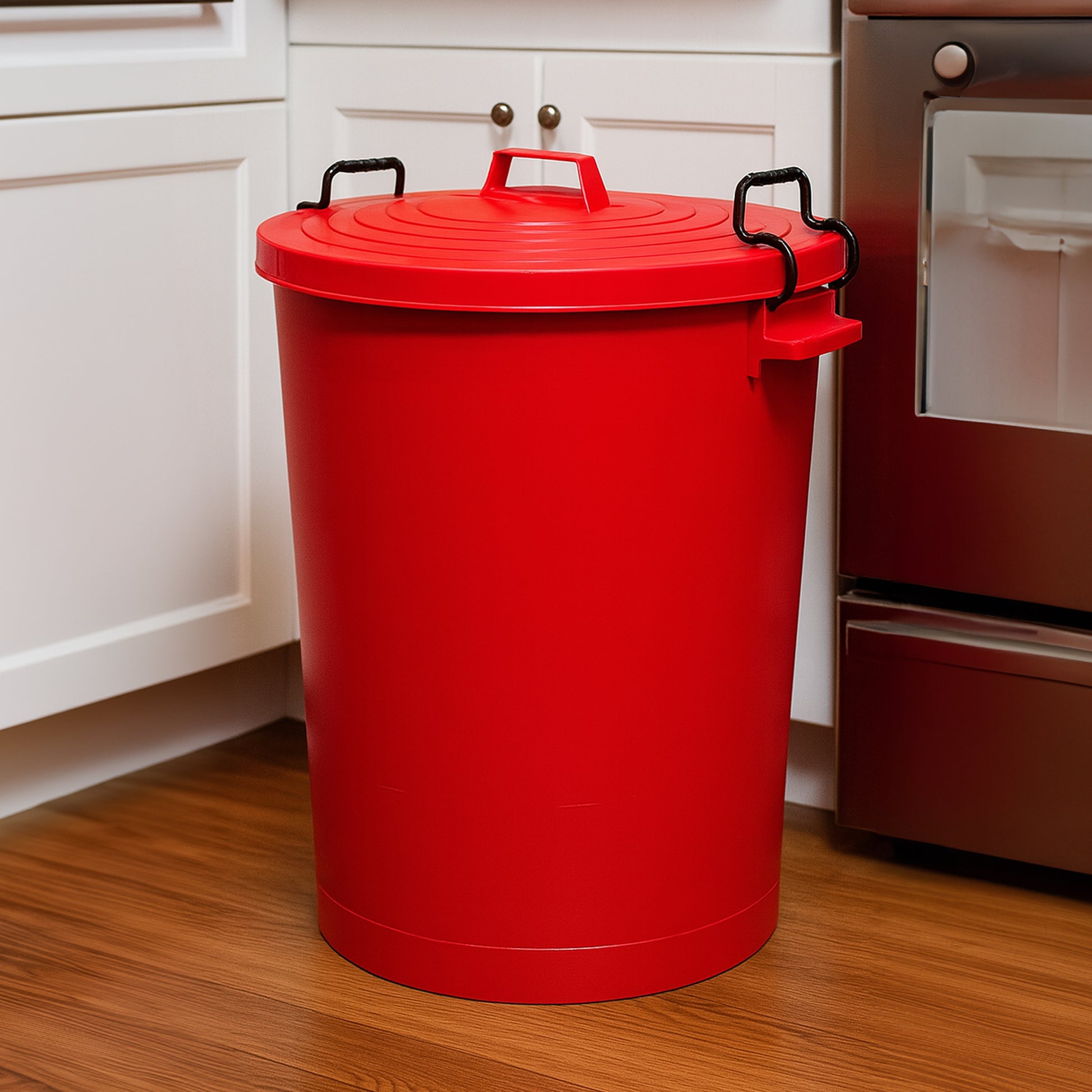Heavy Duty Plastic Bin, With Locking Clip Lid, Red, 110L - Premium Bins from Chabrias Ltd - Just £34.99! Shop now at Chabrias Ltd