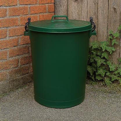 Heavy Duty Plastic Bin, With Locking Clip Lid, Green, 110L - Premium Bins from Chabrias Ltd - Just £34.99! Shop now at Chabrias Ltd