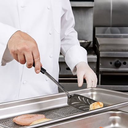 Le Buffet Slotted Turner – Stainless Steel with Heat-Resistant Handle (Black) - Premium Kitchen from Chabrias Ltd - Just £7.99! Shop now at Chabrias Ltd