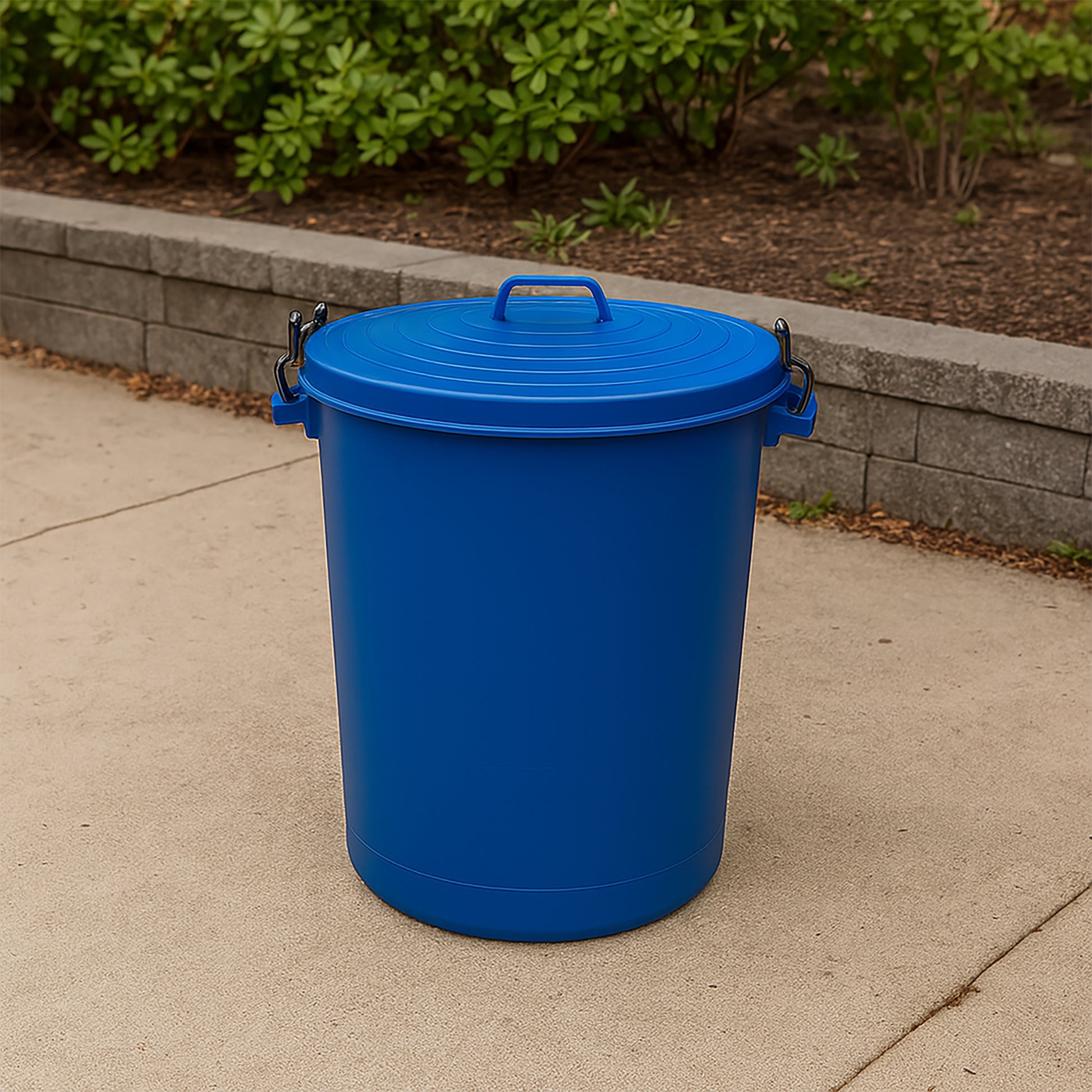 Heavy Duty Plastic Bin, With Locking Clip Lid, Blue, 110L - Premium Bins from Chabrias Ltd - Just £34.99! Shop now at Chabrias Ltd