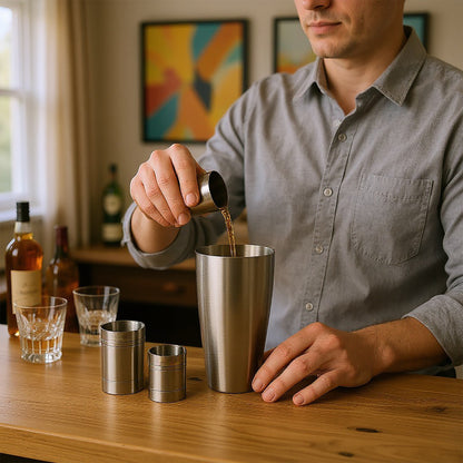 Stainless Steel Thimble Measure 25ml, 35ml, 50ml, Drinks Measure, Government Stamped - Premium Kitchen from Chabrias Ltd - Just £9.99! Shop now at Chabrias Ltd