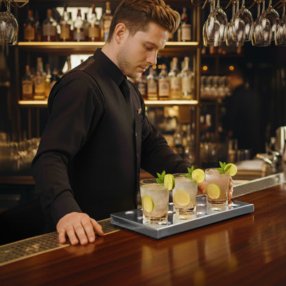 Polished Bar Drip Tray Rectangular Spill Tray for Home Bars, Pubs & Drink Stations - Premium Home from Chabrias Ltd - Just £29.99! Shop now at Chabrias Ltd