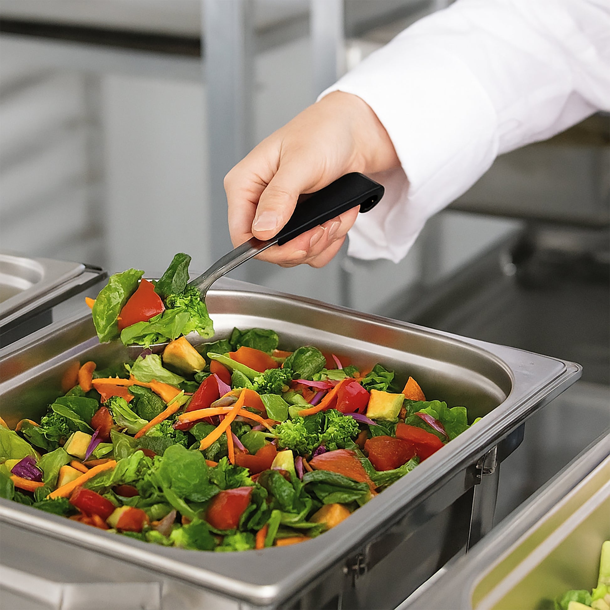 Le Buffet Salad Fork – Stainless Steel with Heat-Resistant Handle (Black) - Premium Kitchen from Chabrias Ltd - Just £7.99! Shop now at Chabrias Ltd