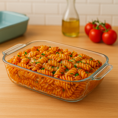 Rectangular Glass Baking Dish, 4.5L - Premium Kitchen from Chabrias Ltd - Just £29.99! Shop now at Chabrias Ltd