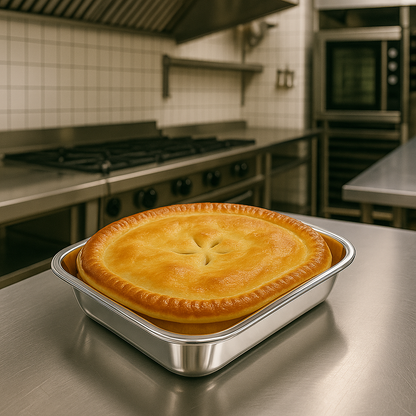 Aluminium Pie Dish – Heavy-Duty, Commercial Grade, 10" (254 x 191 x 44 mm) - Premium Home from Chabrias Ltd - Just £14.99! Shop now at Chabrias Ltd