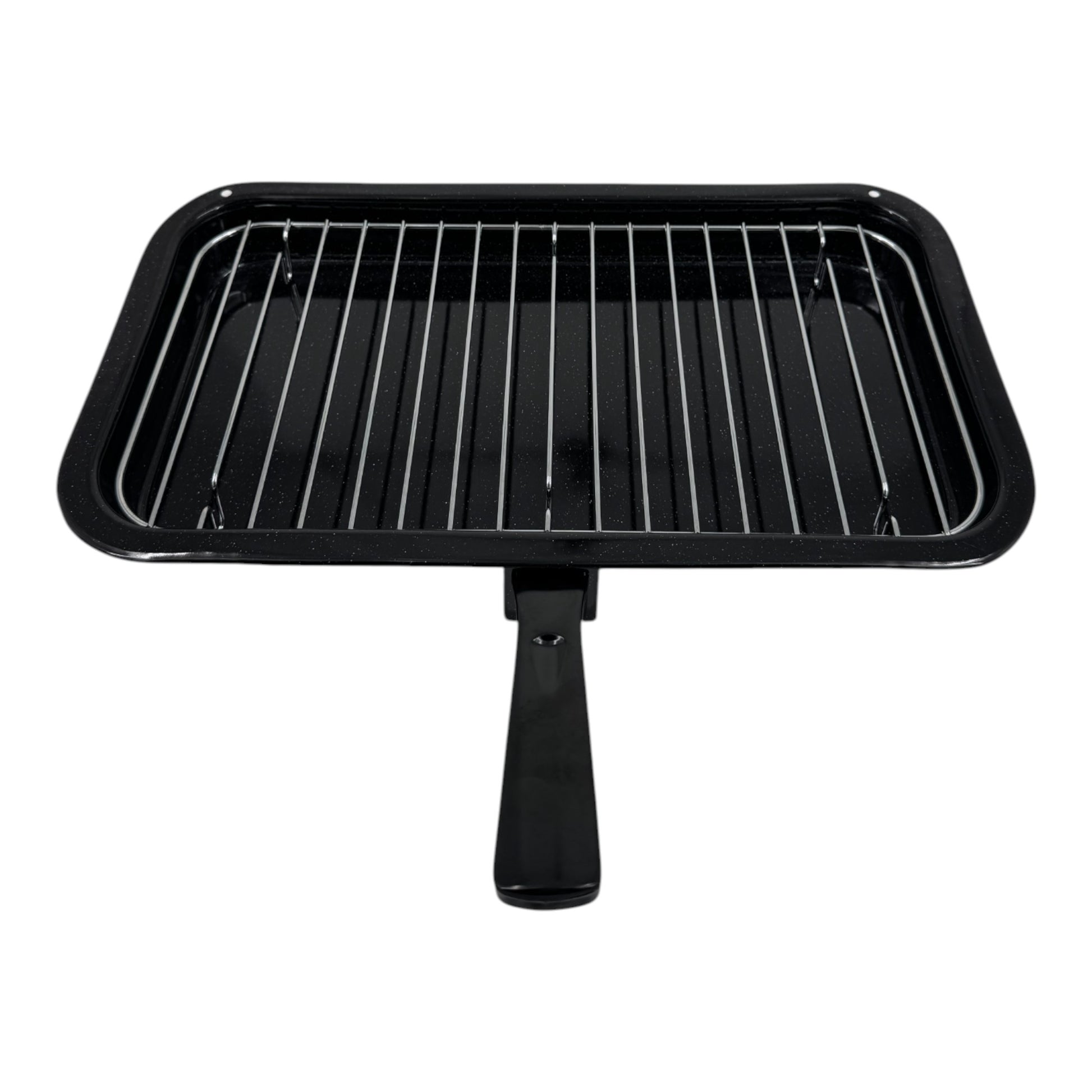 Vitreous Enamel Grill Pan, Handle & Wire Rack, Large (40cm) - Premium Kitchen from Chabrias Ltd - Just £16.99! Shop now at Chabrias Ltd