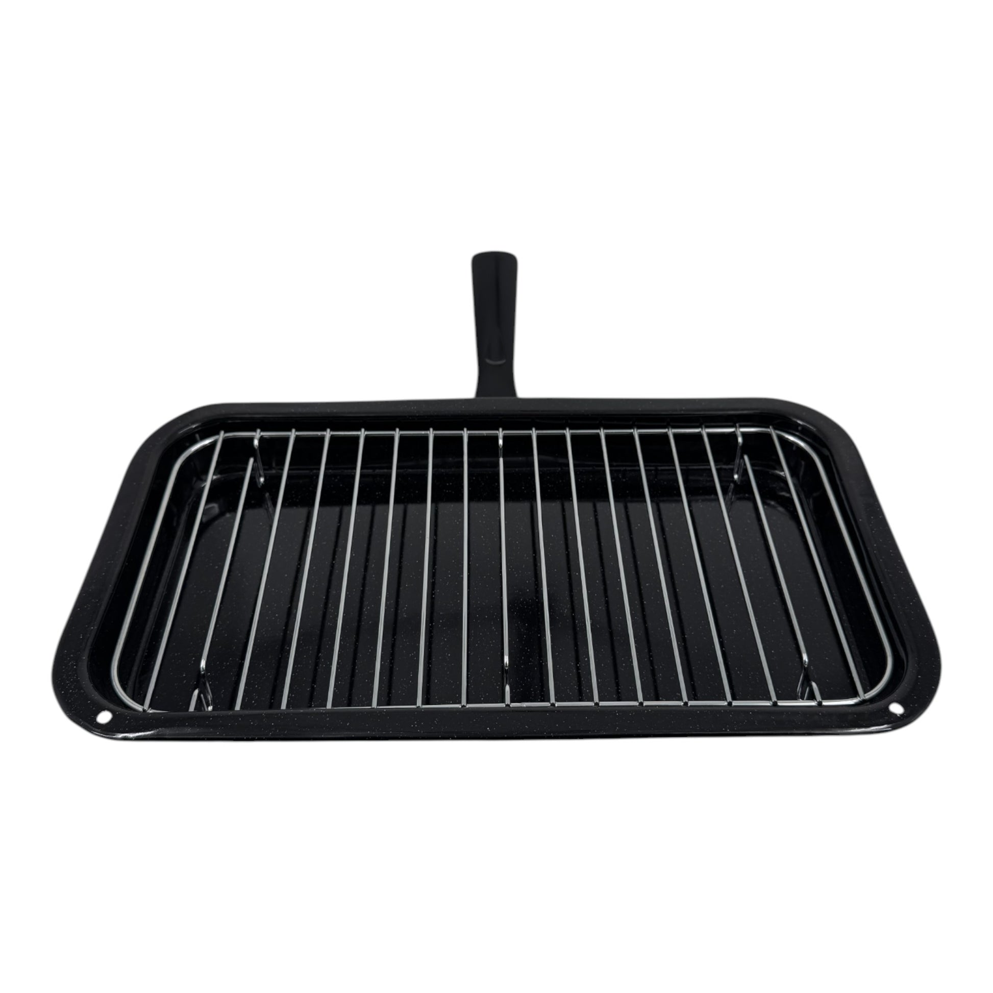 Vitreous Enamel Grill Pan, Handle & Wire Rack, Large (40cm) - Premium Kitchen from Chabrias Ltd - Just £16.99! Shop now at Chabrias Ltd