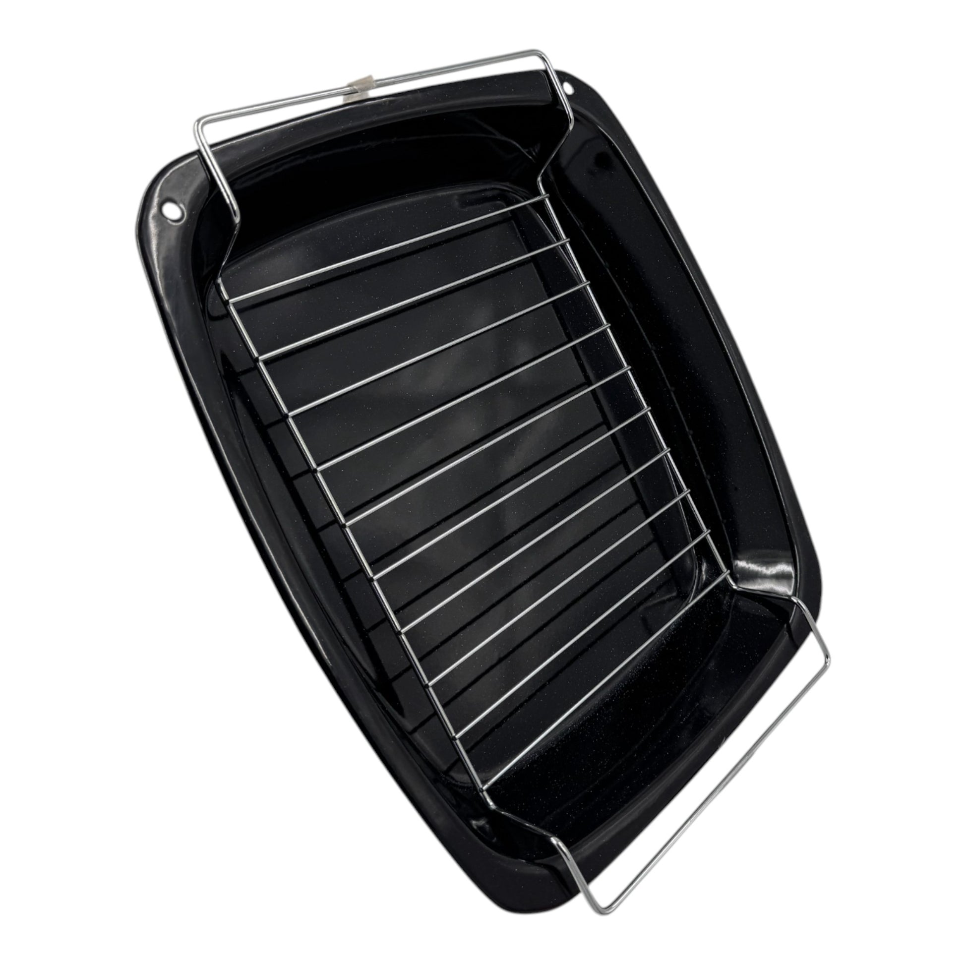Vitreous Enamel Roasting Tray, Large With Rack (38cm) - Premium Home from Chabrias Ltd - Just £14.99! Shop now at Chabrias Ltd