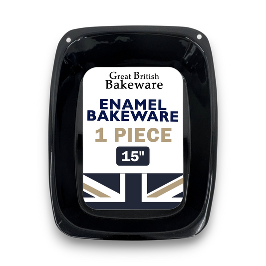 Vitreous Enamel Roasting Tray, Large (38cm) - Premium Kitchen from Chabrias Ltd - Just £13.99! Shop now at Chabrias Ltd