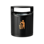 Chabrias Ltd 24 Litre Wall Mounted Hooded Outdoor Litter Bin with Galvanised Steel Liner – Weatherproof Public Waste Bin – UK Made