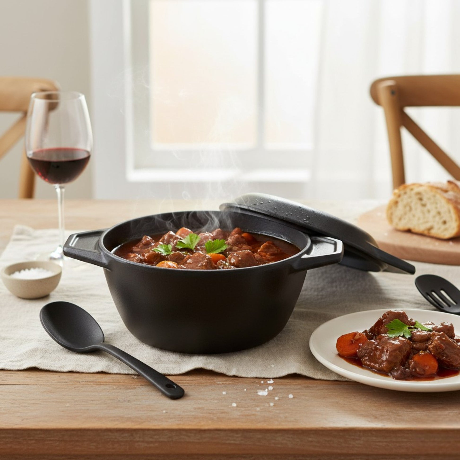 Samuel Groves Enamel Cast Iron Oval Casserole Dish with Lid – 16.5cm - Premium Kitchen from Samuel Groves - Just £39.99! Shop now at Chabrias Ltd