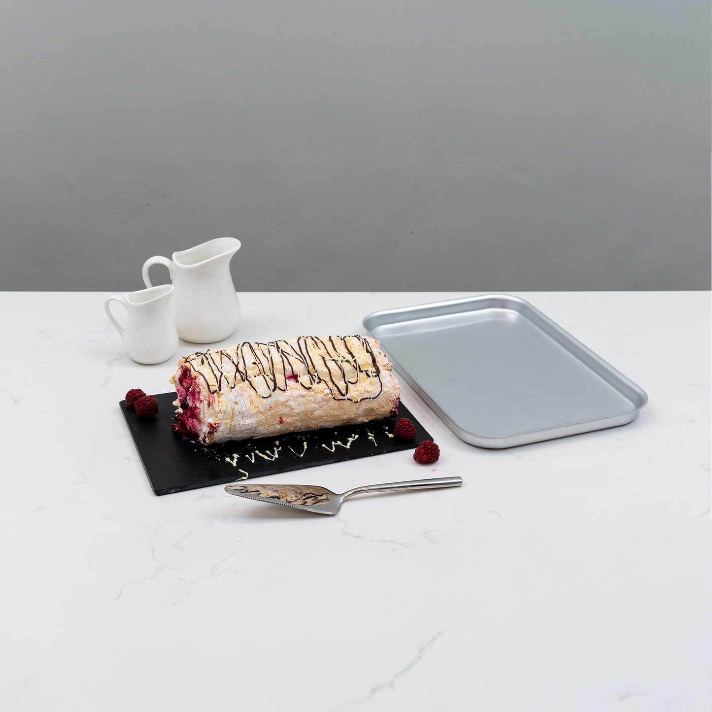Silver Anodised Aluminium Baking Tray – 16" – Made in England - Premium Kitchen from Mermaid - Just £33.99! Shop now at Chabrias Ltd