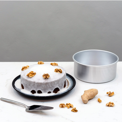 Silver Anodised Cake Tray – 6" – Fixed Base – Made in England - Premium Home from Mermaid - Just £21.99! Shop now at Chabrias Ltd