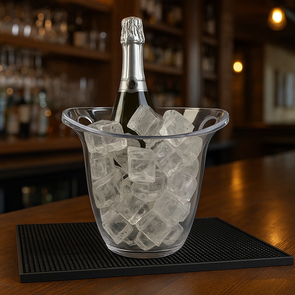 Acrylic Champagne Wine Cooler, With Handles - Premium Kitchen from Chabrias Ltd - Just £9.99! Shop now at Chabrias Ltd
