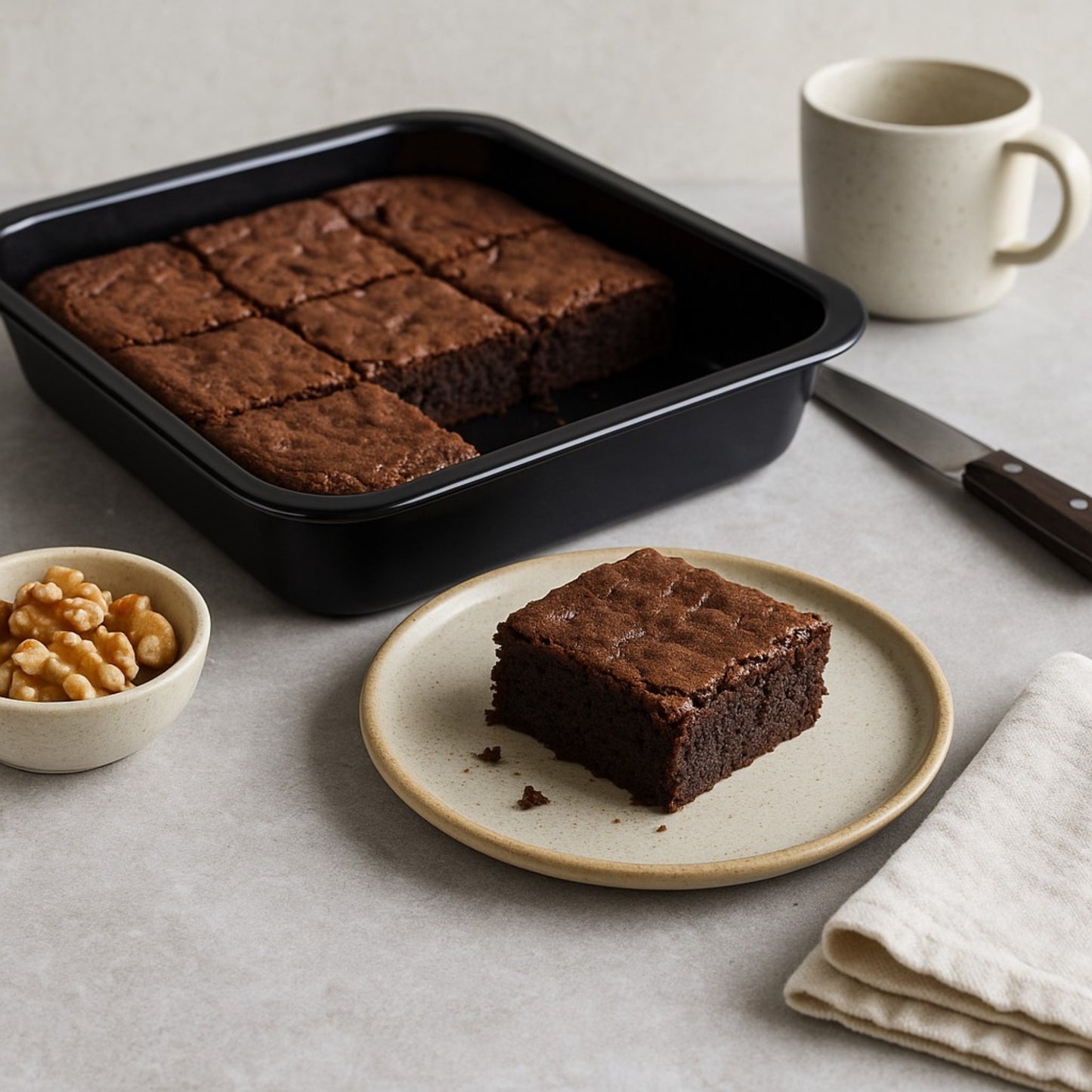 25cm Vitreous Enamel Brownie Cake Tin – Square – Great British Bakeware - Premium Kitchen from Chabrias Ltd - Just £8.99! Shop now at Chabrias Ltd