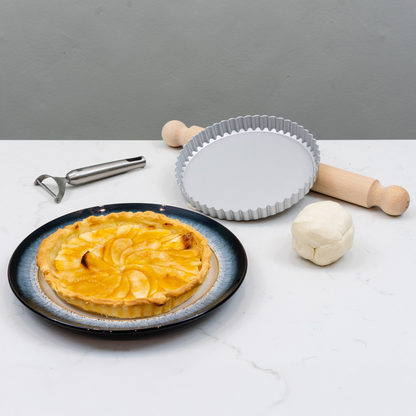 Silver Anodised Loose Base Fluted Flan Tin – 10" – Made in England - Premium Kitchen from Mermaid - Just £21.99! Shop now at Chabrias Ltd