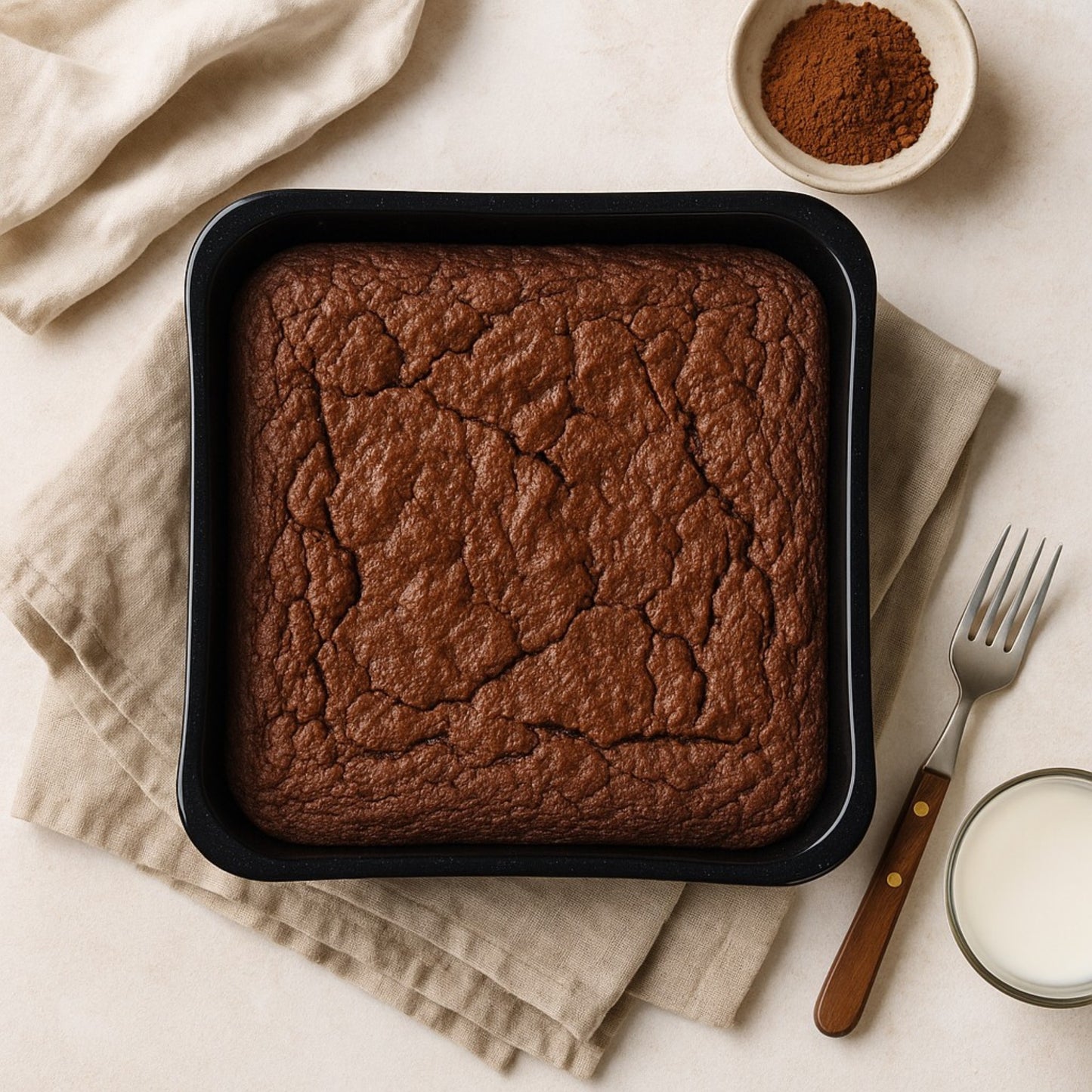 25cm Vitreous Enamel Brownie Cake Tin – Square – Great British Bakeware - Premium Kitchen from Chabrias Ltd - Just £8.99! Shop now at Chabrias Ltd