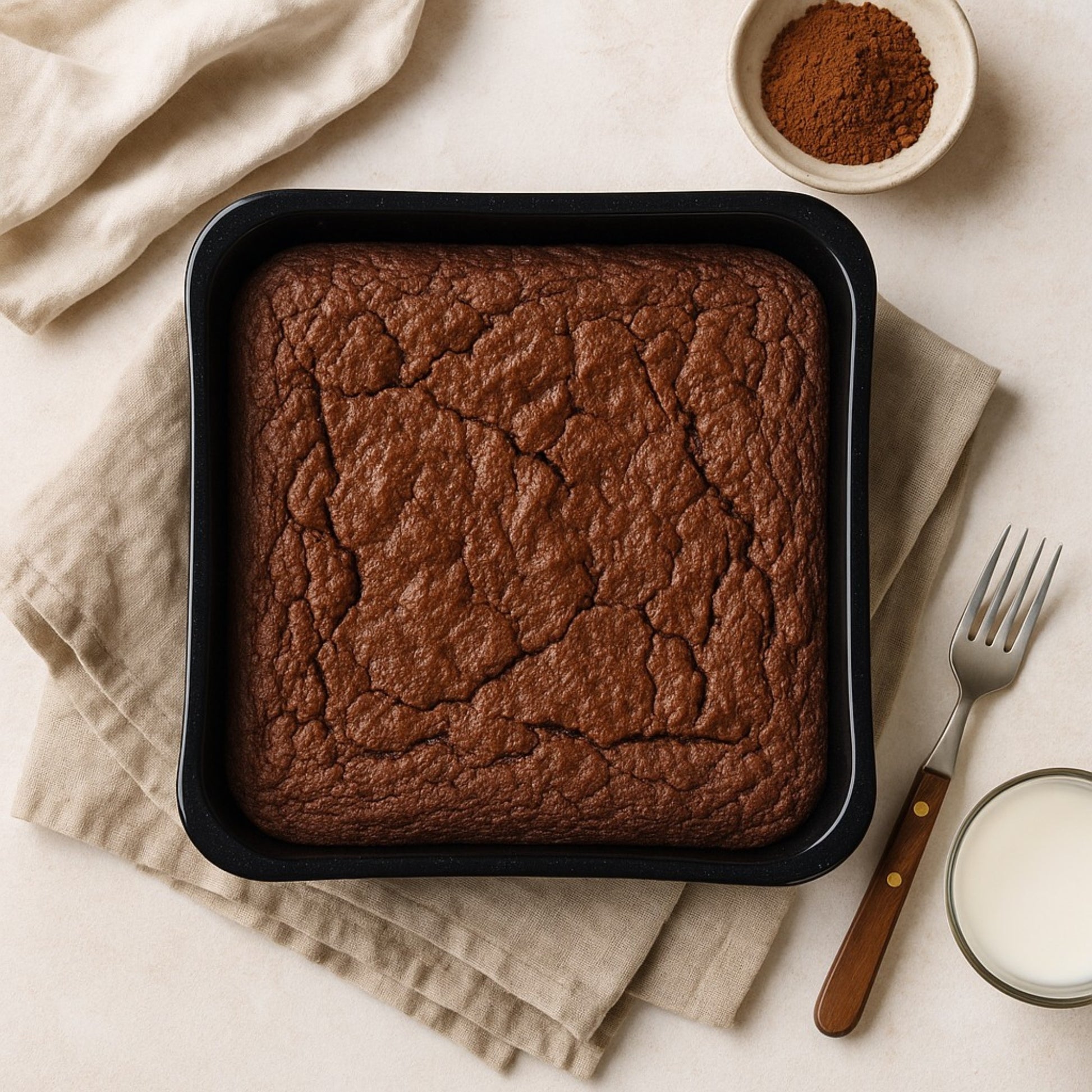 25cm Vitreous Enamel Brownie Cake Tin – Square – Great British Bakeware - Premium Kitchen from Chabrias Ltd - Just £8.99! Shop now at Chabrias Ltd