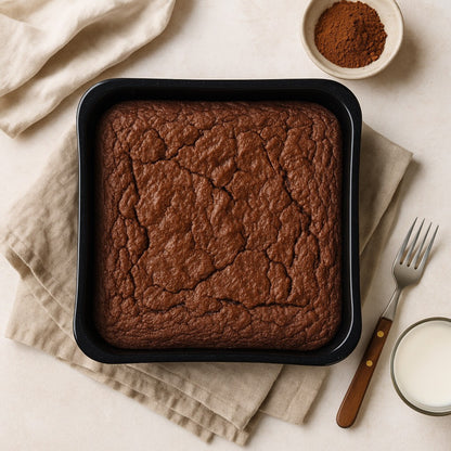 25cm Vitreous Enamel Brownie Cake Tin – Square – Great British Bakeware - Premium Kitchen from Chabrias Ltd - Just £8.99! Shop now at Chabrias Ltd