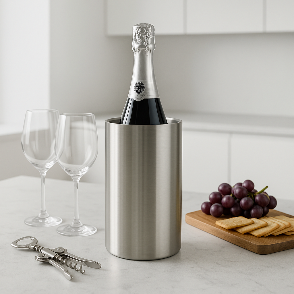 Stainless Steel Wine Cooler - Premium Kitchen from Chabrias Ltd - Just £9.49! Shop now at Chabrias Ltd