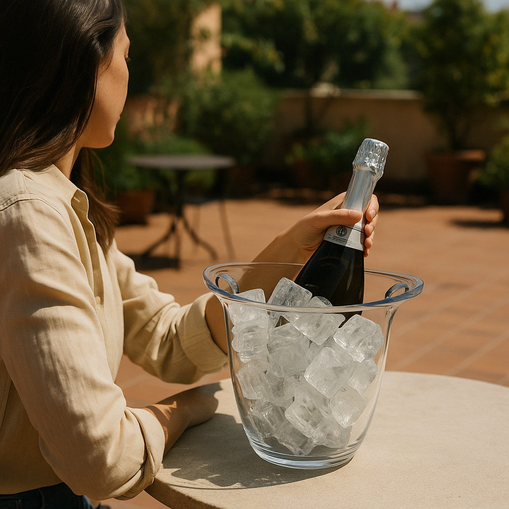Acrylic Champagne Wine Cooler, With Handles - Premium Kitchen from Chabrias Ltd - Just £9.99! Shop now at Chabrias Ltd