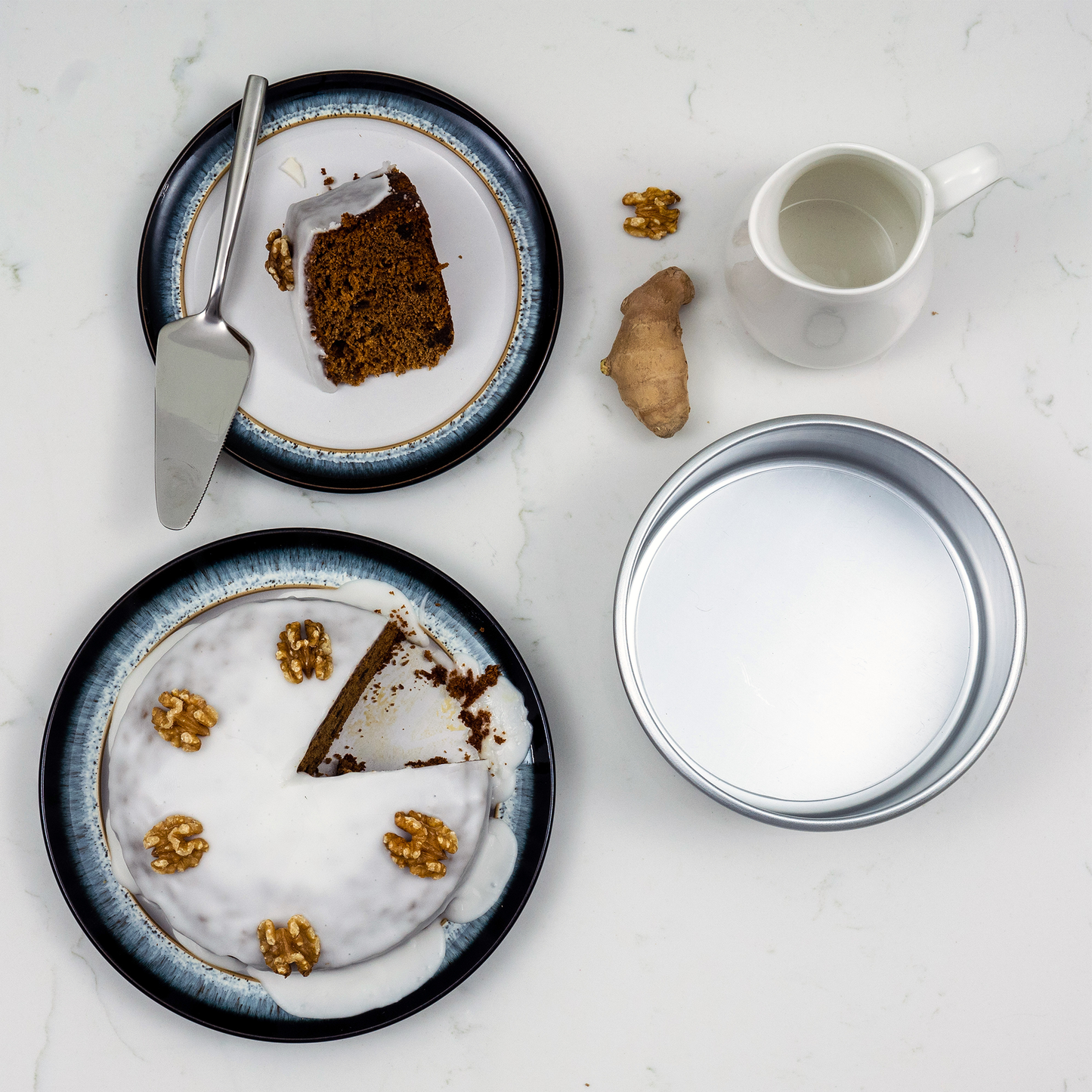 Silver Anodised Cake Tray – 6" – Fixed Base – Made in England - Premium Home from Mermaid - Just £21.99! Shop now at Chabrias Ltd