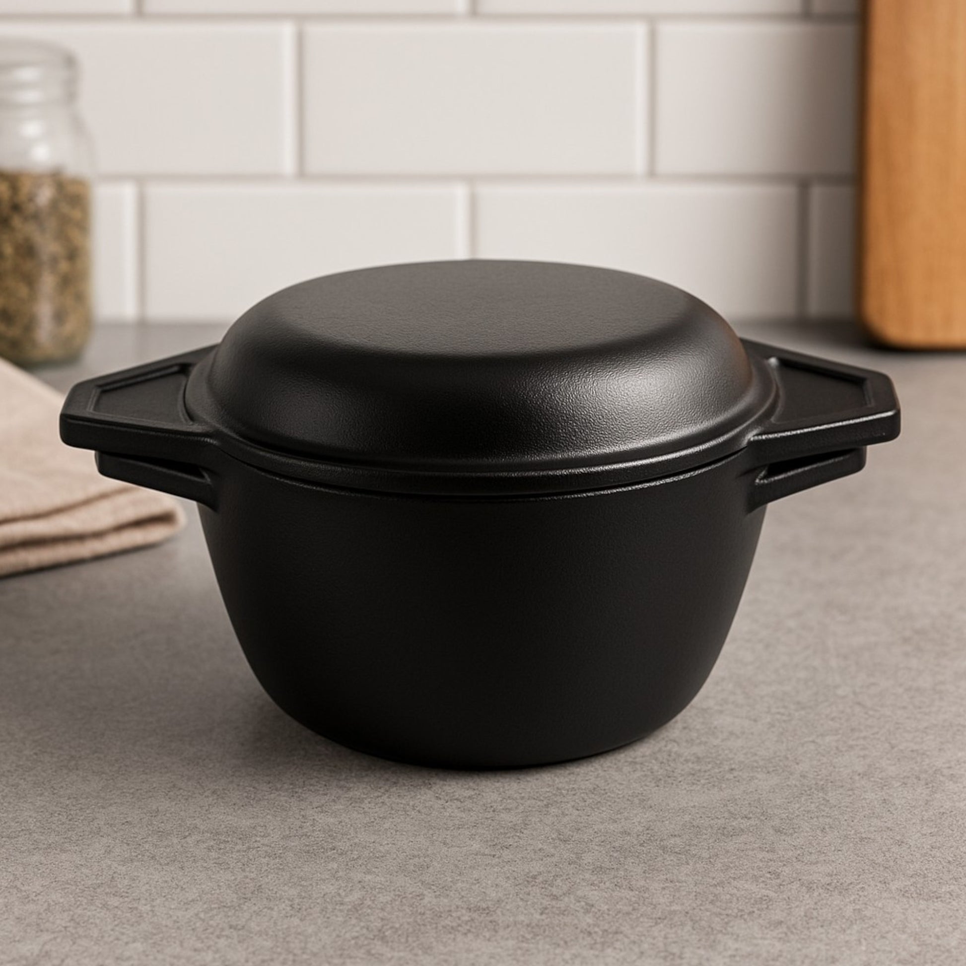 Samuel Groves Enamel Cast Iron Oval Casserole Dish with Lid – 16.5cm - Premium Kitchen from Samuel Groves - Just £39.99! Shop now at Chabrias Ltd