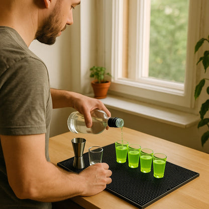 Premium Service Spill Rubber Mat, Black - Premium Home from Chabrias Ltd - Just £9.99! Shop now at Chabrias Ltd